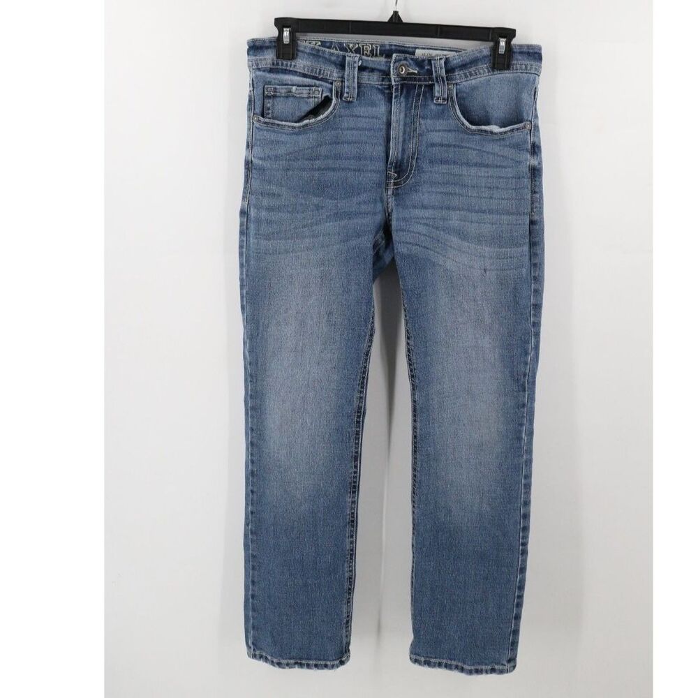 TK Axel Mens Slim Boot Cut Jeans Size 32 x 32 Pocket Embossed Slight Distressing